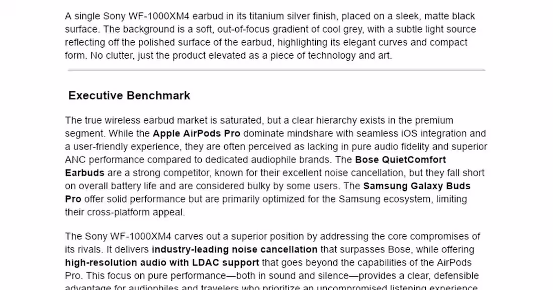 Cover image for SEO-Optimized Product Copy for Sony Earbuds