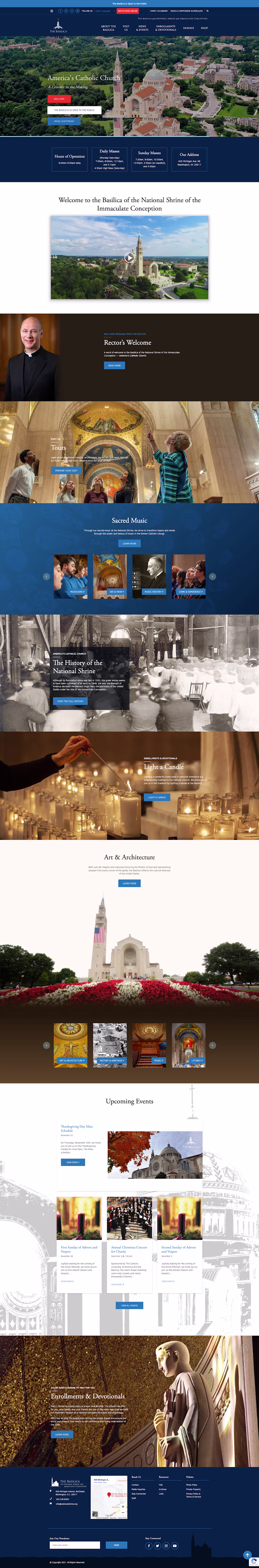 Cover image for Wordpress website for Basilica