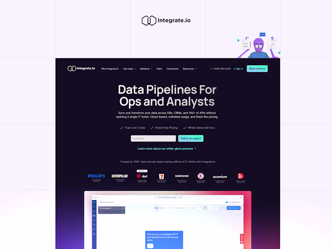 Cover image for Integrate.io full web design