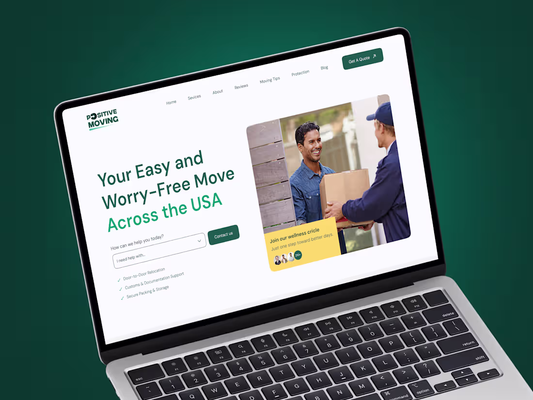 Cover image for Positive Moving Home Service Website
