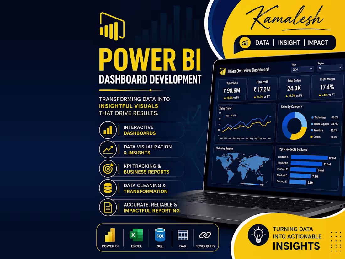 Cover image for power BI dashboard creation