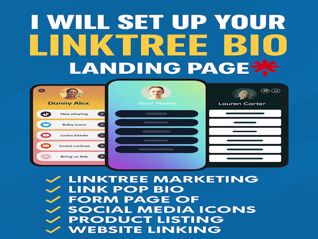 Cover image for I Will Create and Optimize Your Linktree Bio Landing Page