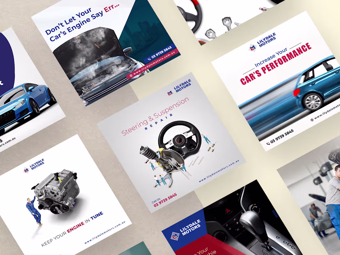 Cover image for Social Media Posts For "Lilidale Motors"