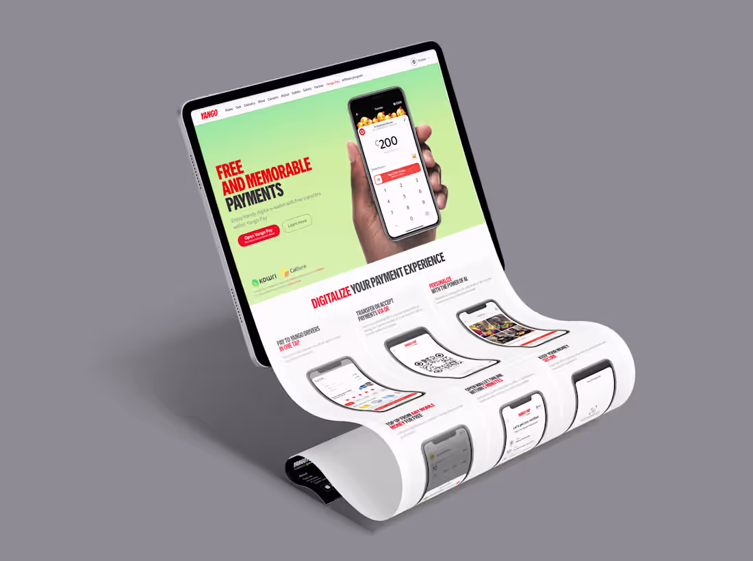 Cover image for Designing the Yango Pay Landing Page: To support product gro...