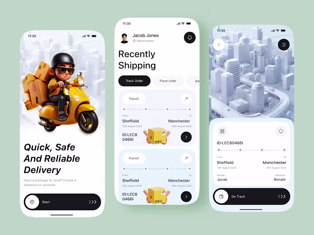 Cover image for Logistics Shipping & Delivery Tracking App Design