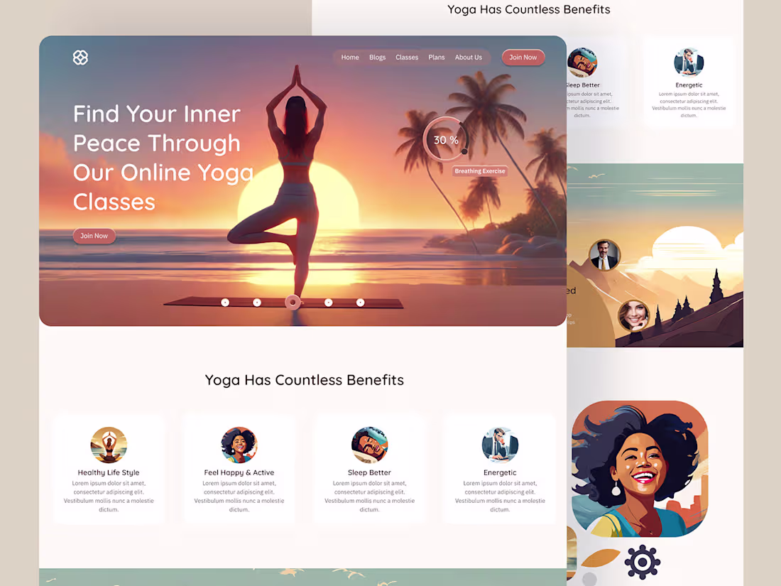 Cover image for Yoga Website UI Design And Develop