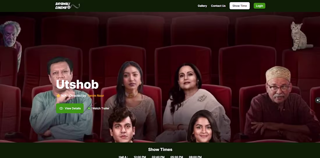 Cover image for Cinema Hall - Ticket Booking Management Web App