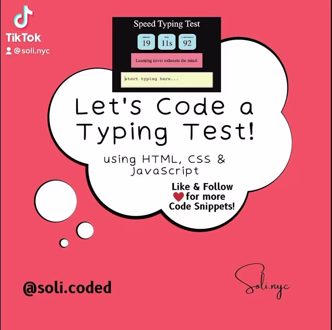 Cover image for Coded Typing Test Tutorial