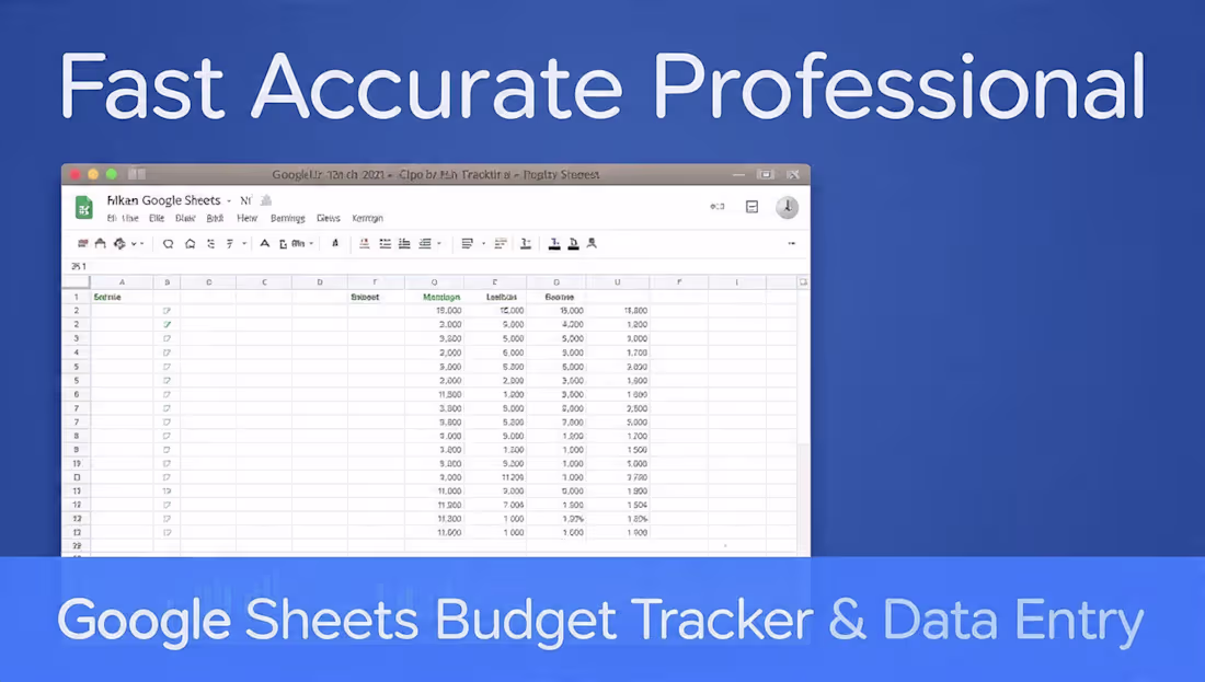 Cover image for Google Sheets Budget Tracker &
