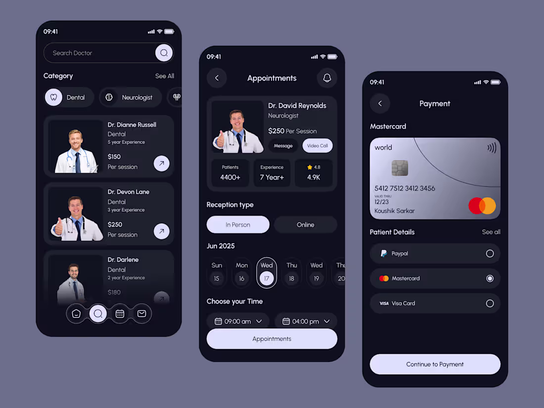 Cover image for Healthcare -Doctor Appointment Mobile App UI UX Design