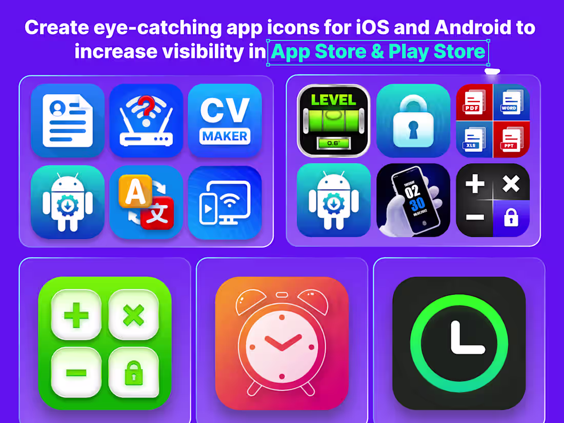 Cover image for Modern & Minimal App Icon Design for iOS & Android Apps
