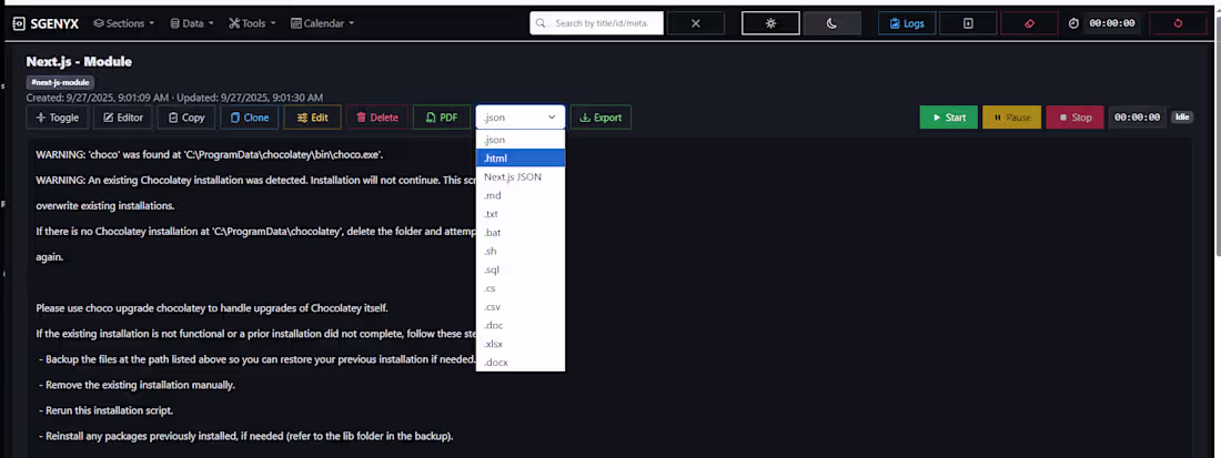 Cover image for Internal document engine for authoring,