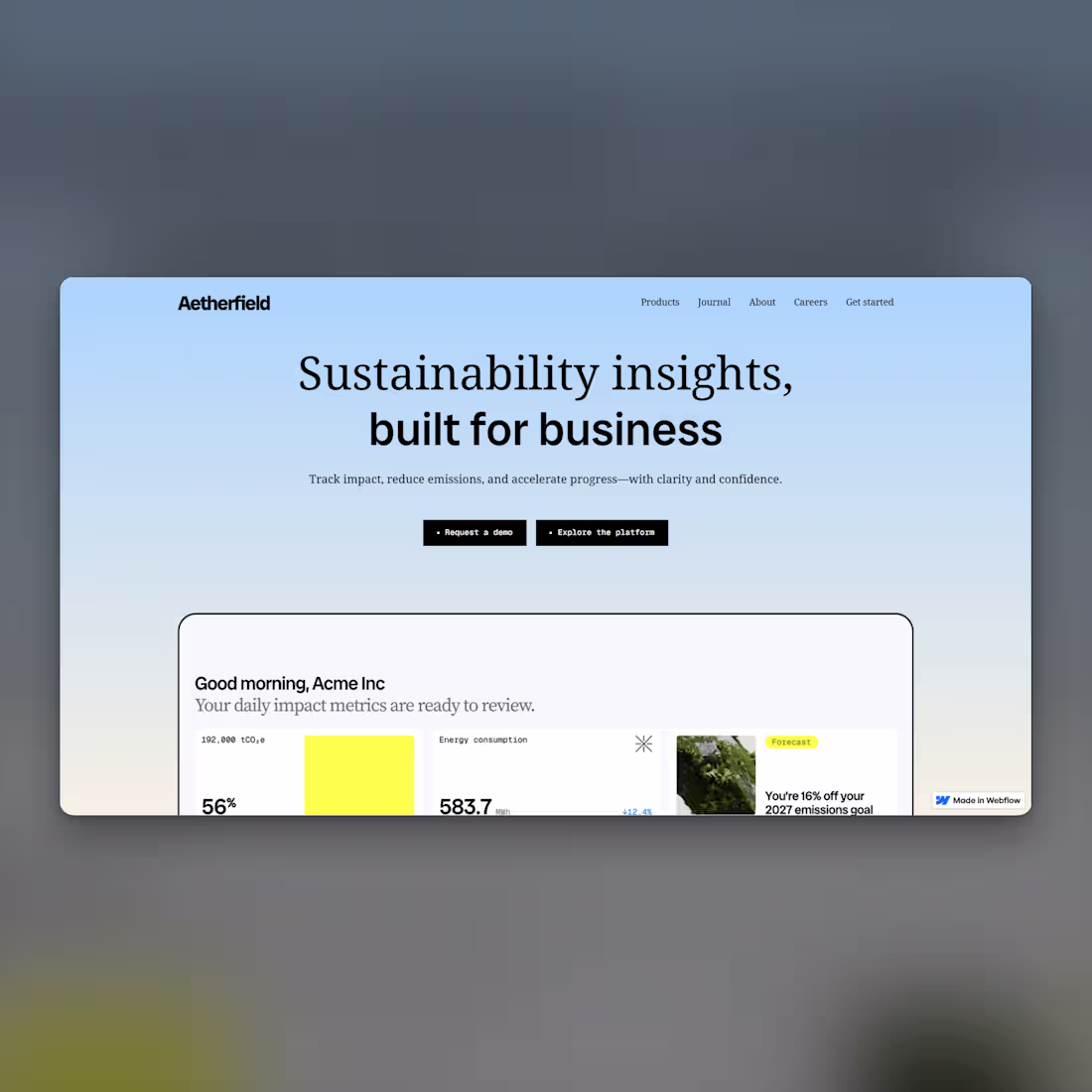 Cover image for Aetherfield website development
