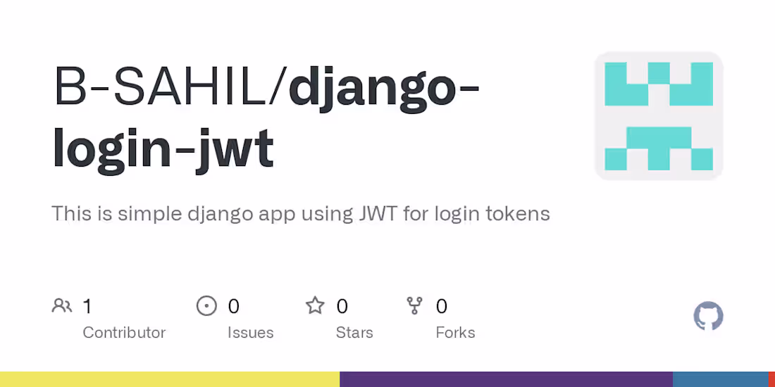 Cover image for B-SAHIL/django-login-jwt