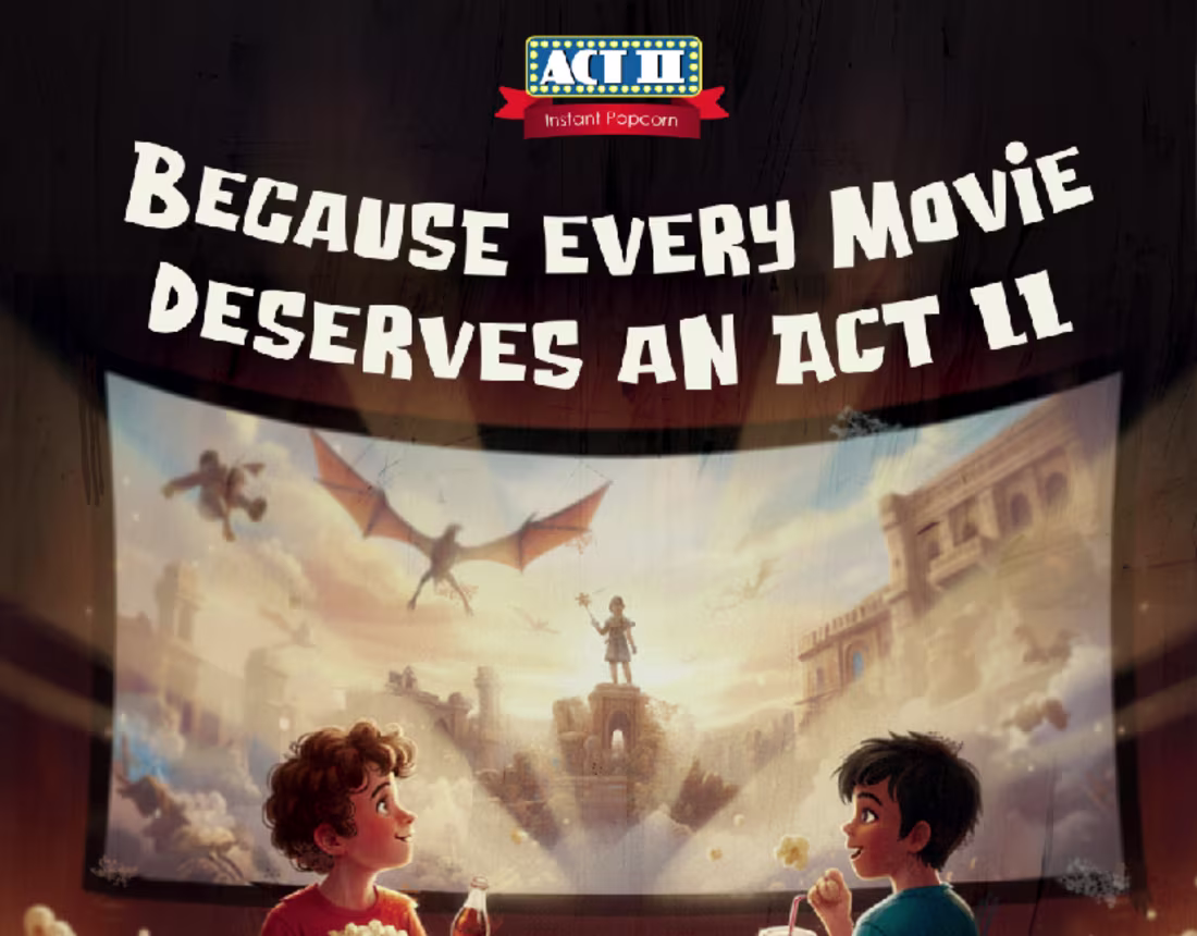 Cover image for ACT2 popcorn graphic ad poster design illustration