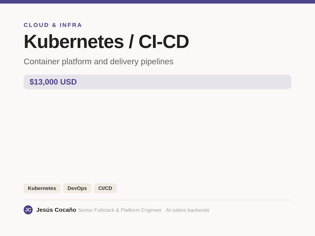 Cover image for Kubernetes / Containers / CI-CD