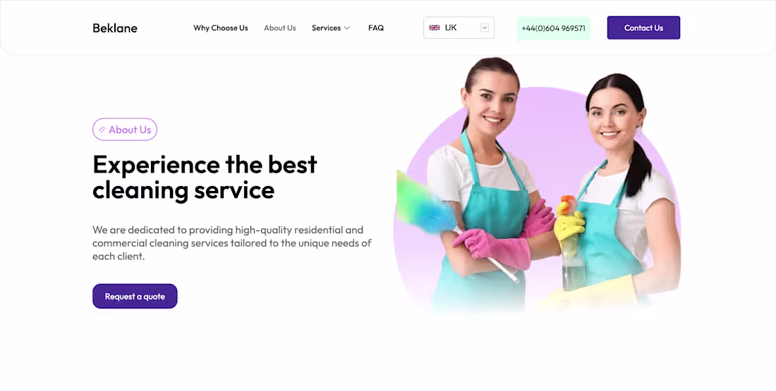 Cover image for Beklane is a UK-based cleaning