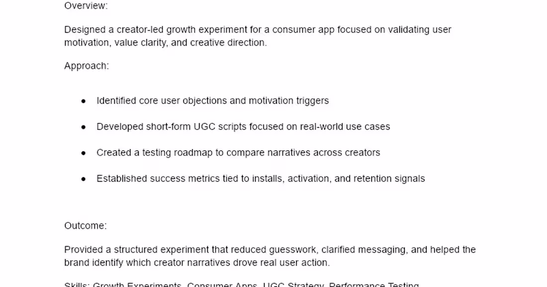 Cover image for Early-Stage Growth Experiment Design for Consumer App