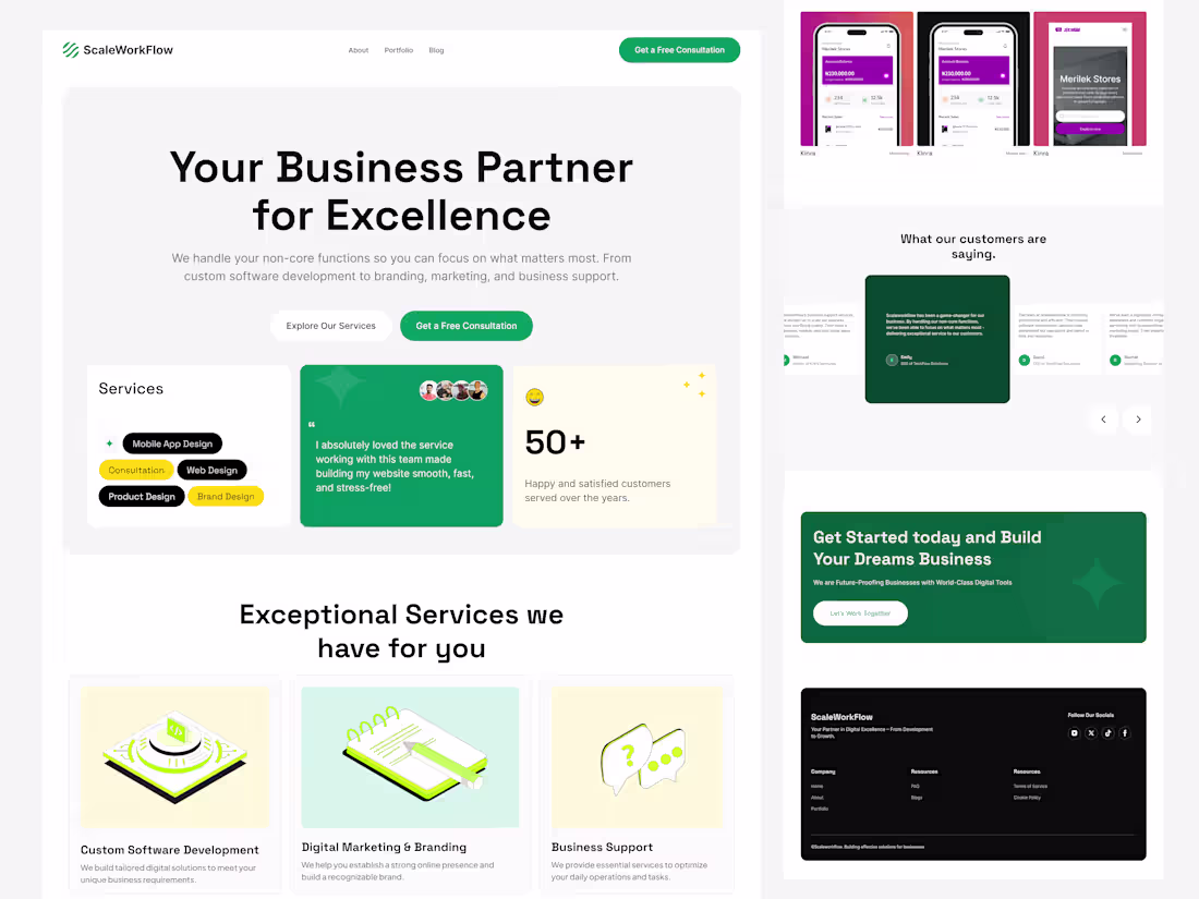 Cover image for ScaleWorkFlow Website ScaleWorkflow is an agency-style produ...