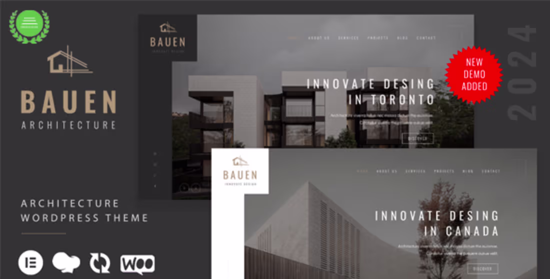 Cover image for BAUEN - Architecture & Interior Elementor WordPress Theme