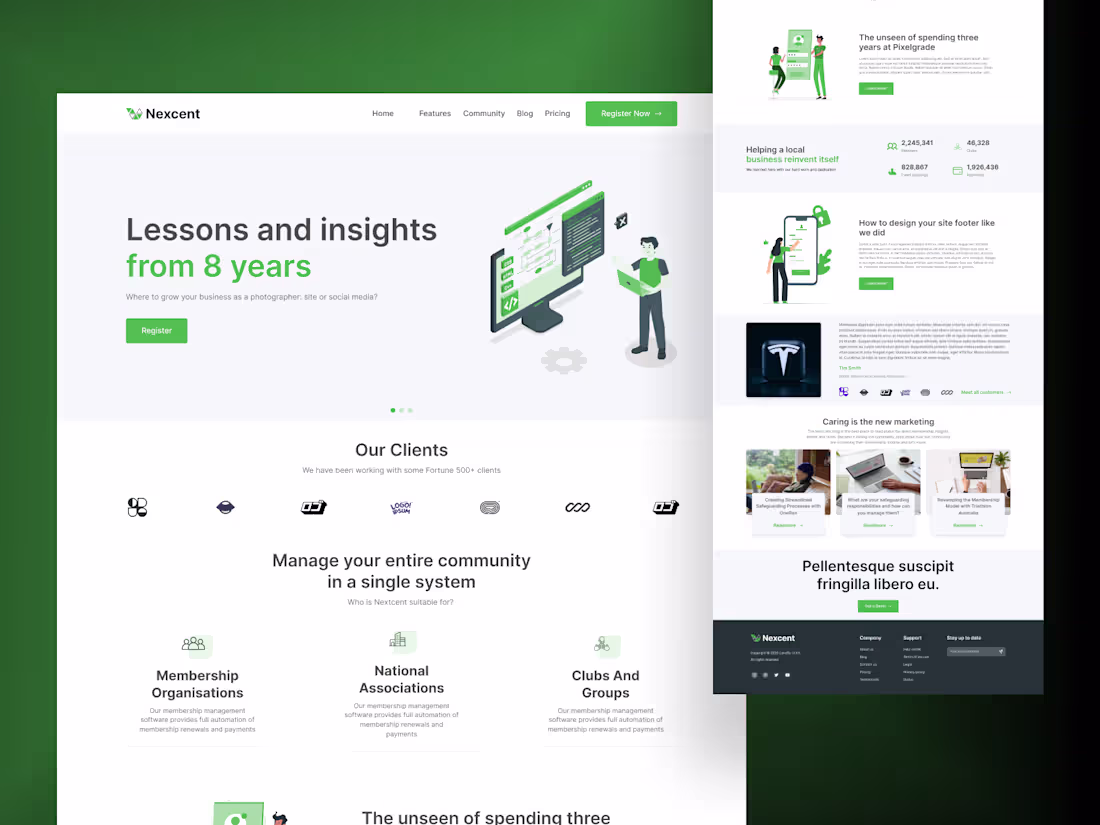 Cover image for "Nexcent – Community Management Landing