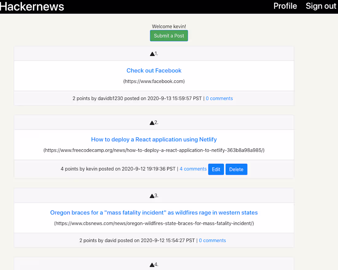 Cover image for HackerNews Clone – Interactive Article Sharing Platform