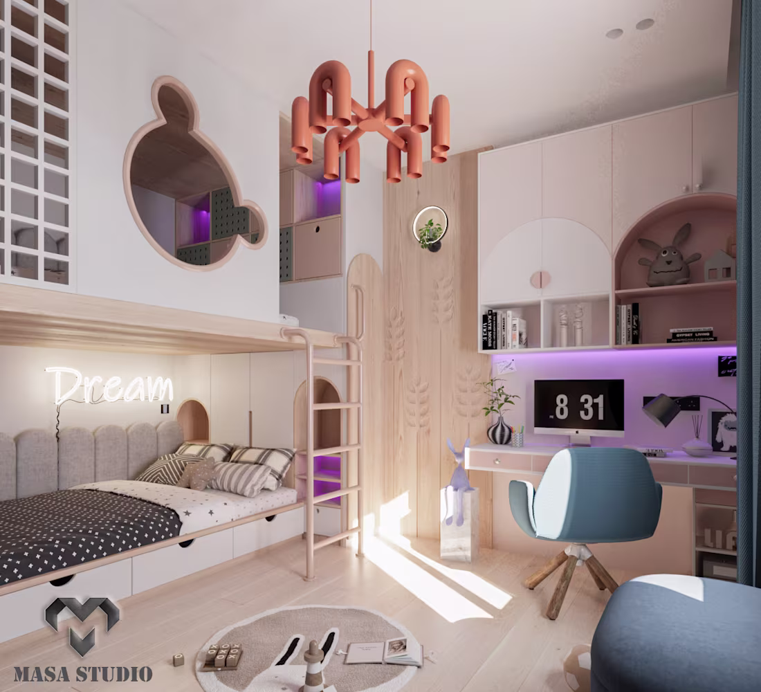 Cover image for Duo Modern Kids BedRoom