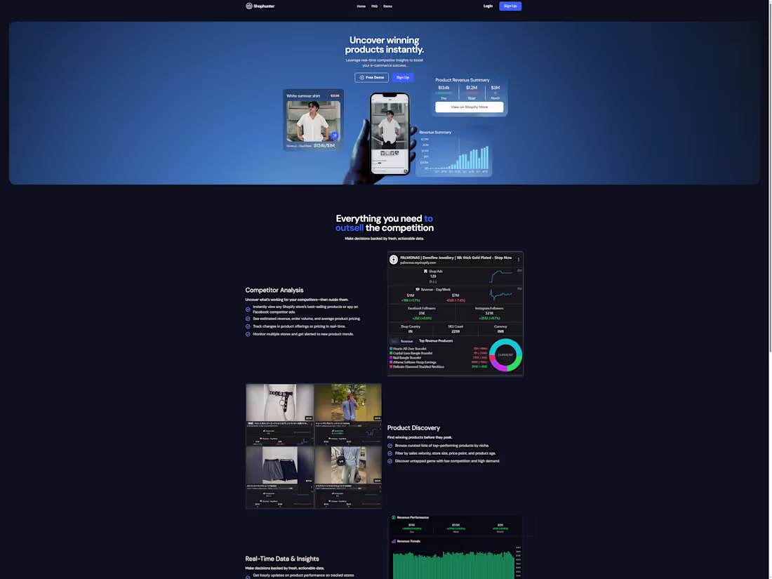Cover image for ShopHunter — Shopify Sales Spy & Product Research Tool