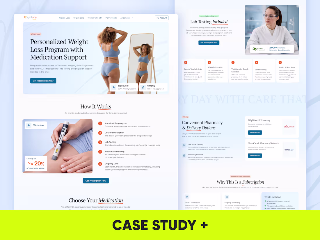 Cover image for Conversion-Focused HealthTech Landing Page Design