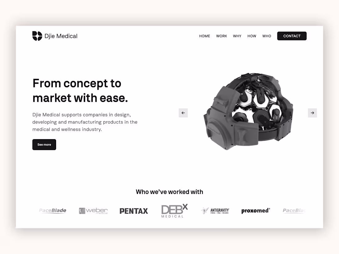 Cover image for Djie Medical: Web Development