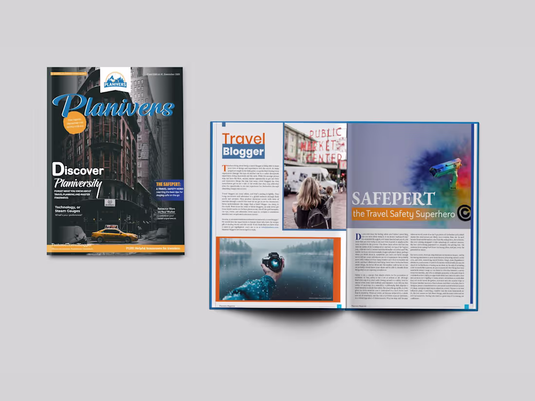 Cover image for Travel Magazine Design – Cover & Editorial Layout! Designed ...