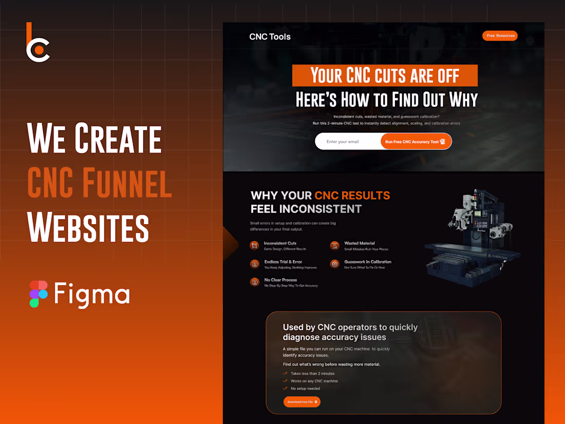 Cover image for CNC Digital Funnel Landing Page