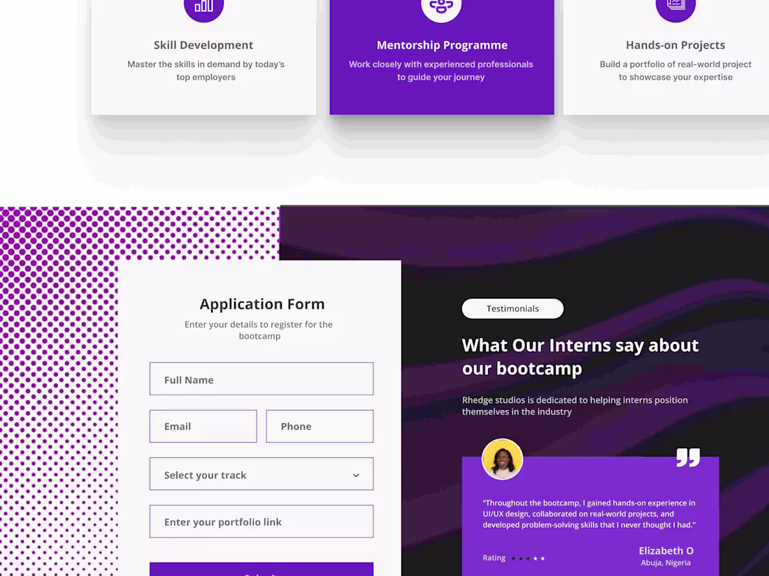 Cover image for LANDING PAGE DESIGN FOR CREATIVE BOOTCAMP
