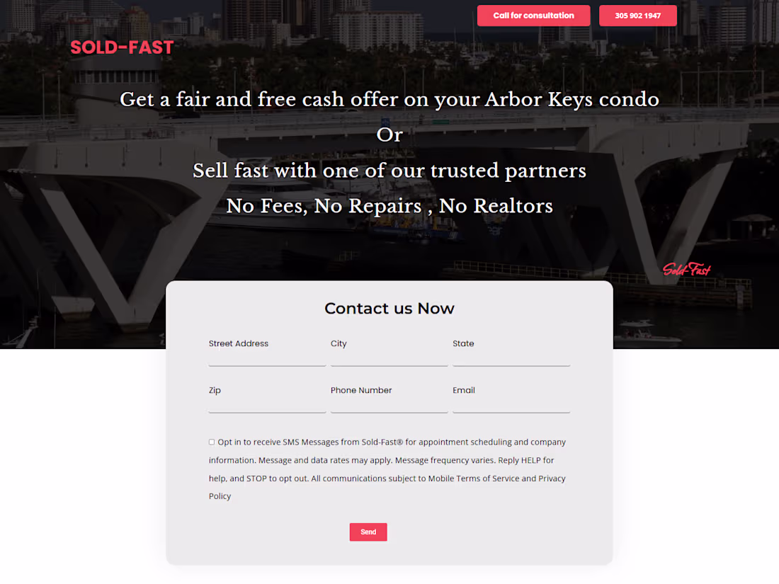 Cover image for Sold Fast – Real Estate Lead Generation Website