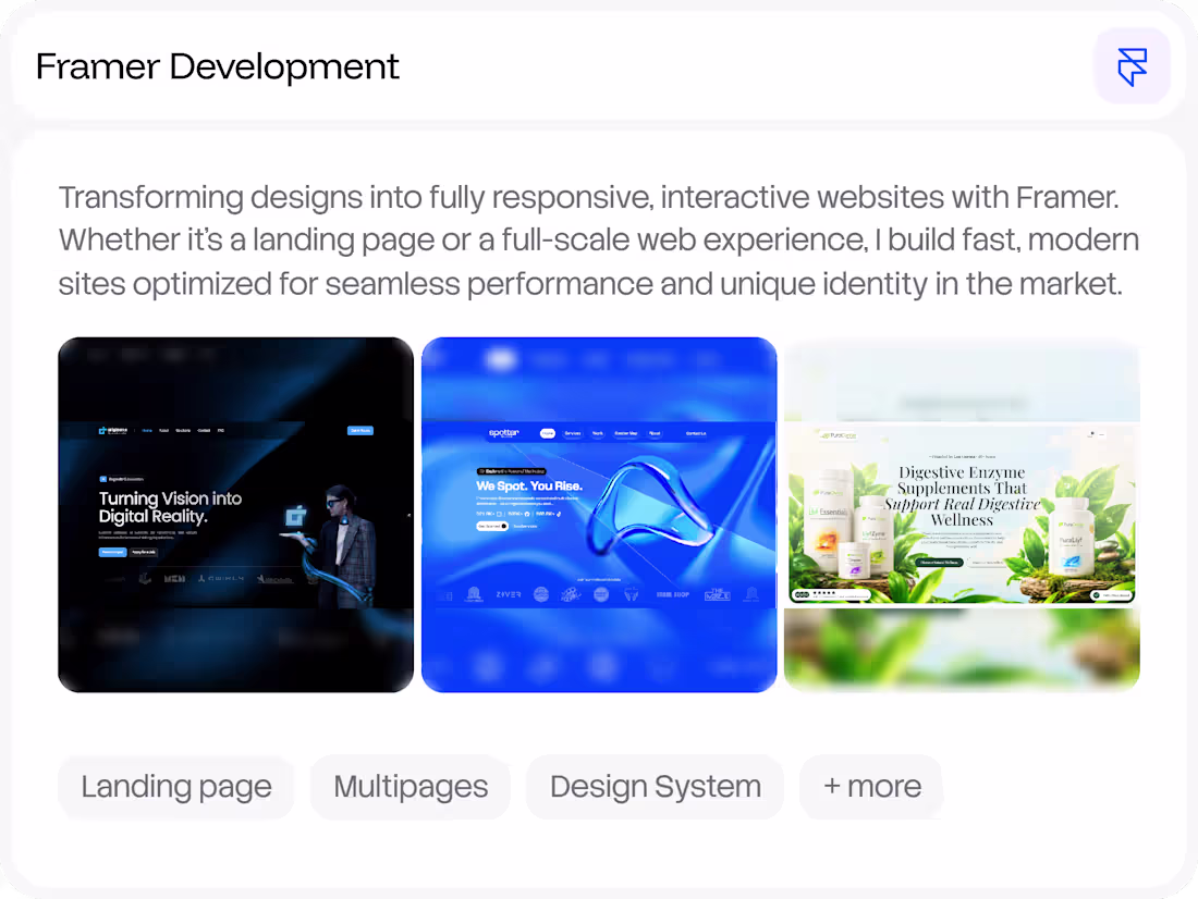 Cover image for Framer Website Design & Development