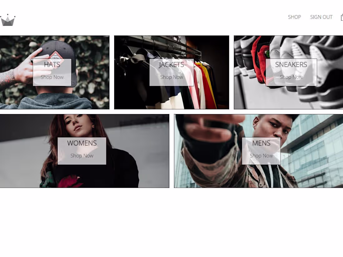 Cover image for Crwn Clothing Website
