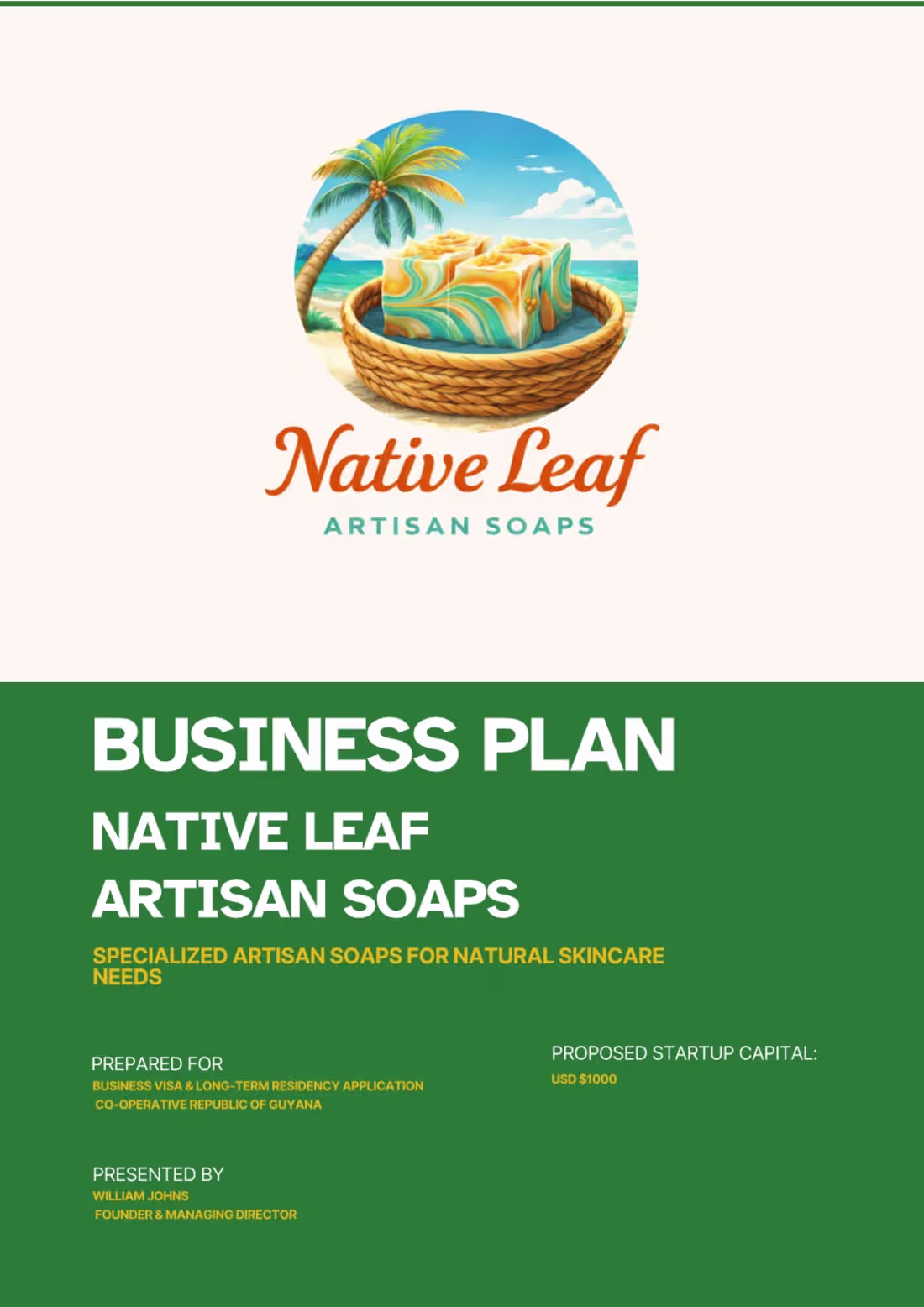 Cover image for Native Leaf Soap . Business