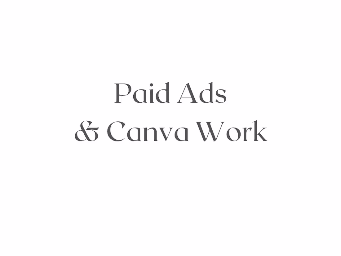 Cover image for Paid Ads & Canva Work