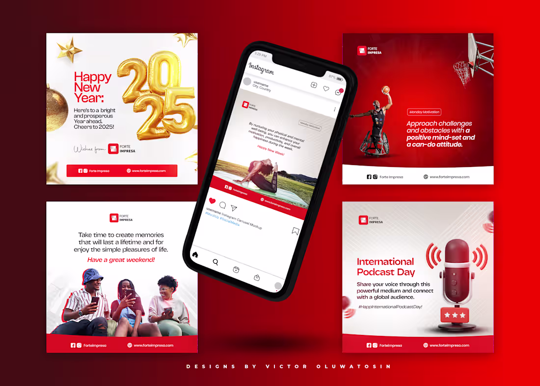 Cover image for SOCIAL MEDIA DESIGNS for FORTE IMPRESSA (Digital marketing Firm)