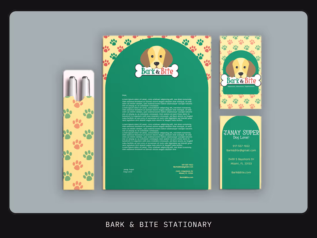 Cover image for Bark & Bite Stationery —