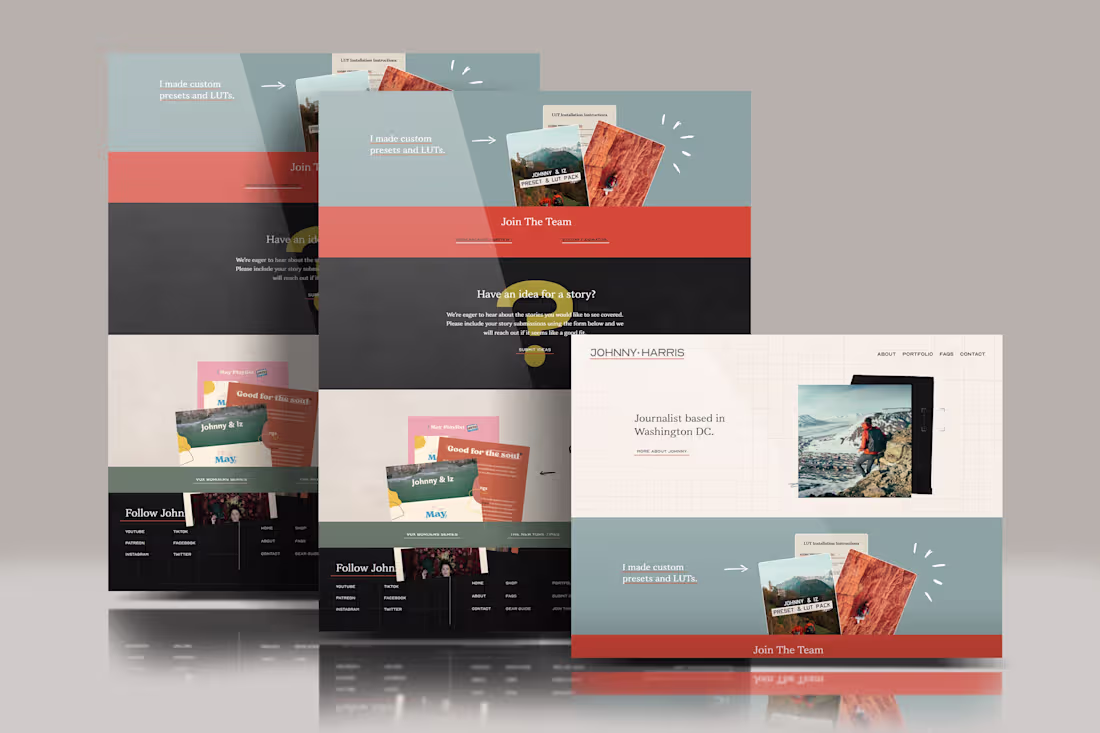 Cover image for Squarespace Journalist Website Design This project focused o...