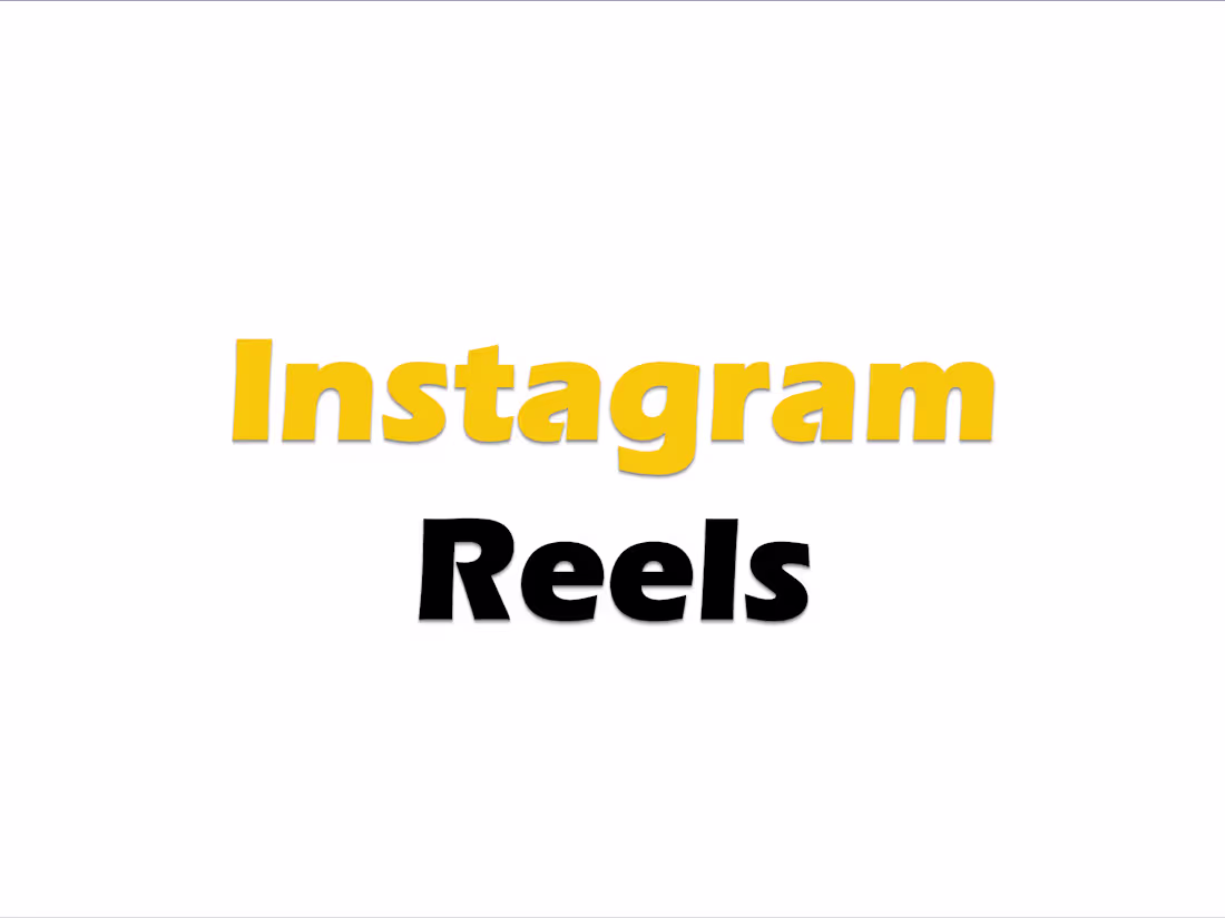 Cover image for Instagram Reel