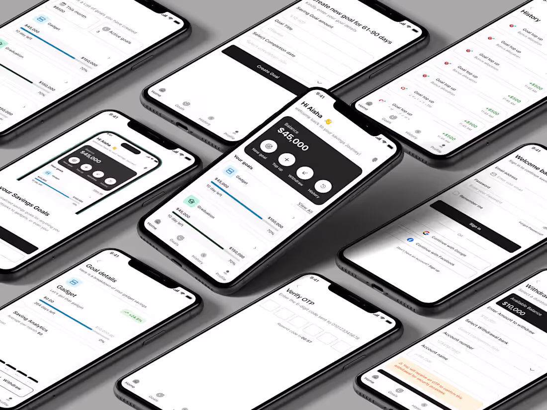Cover image for SmartSave (Goal based saving app) Case study
