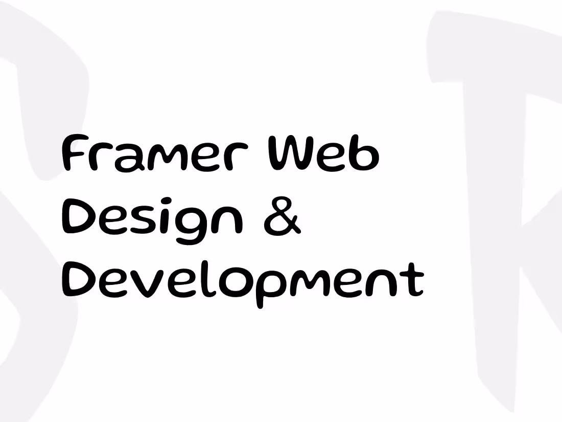 Cover image for Framer Website Design & Development
