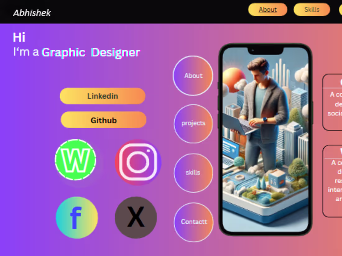 Cover image for personal  Portfolio website 