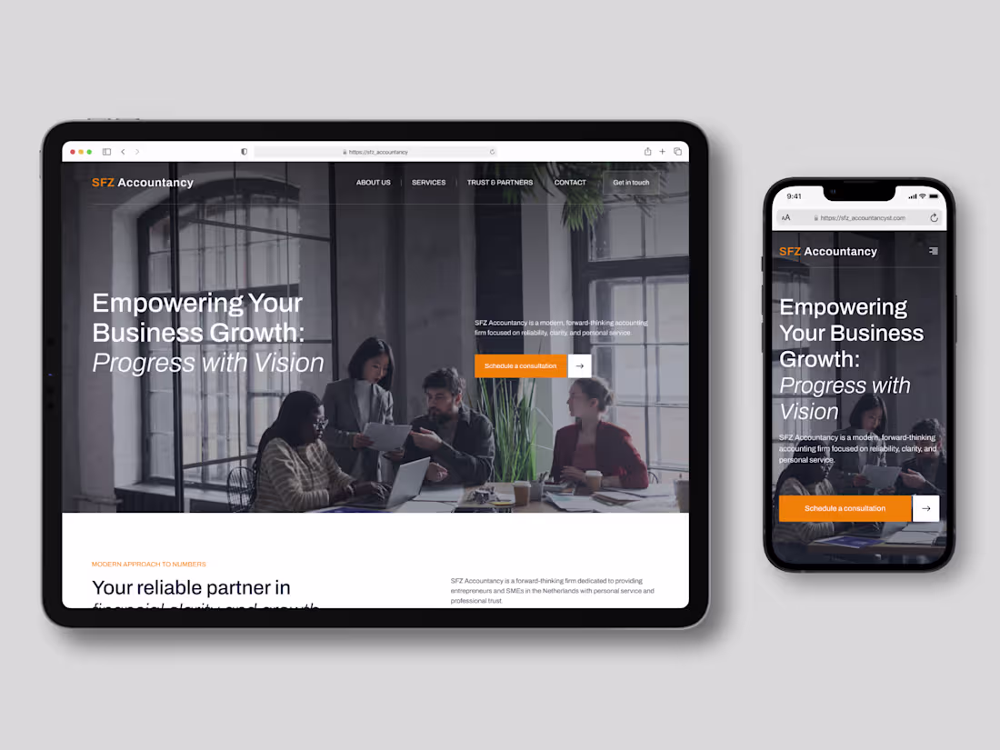 Cover image for SFZ Accountancy Website Design