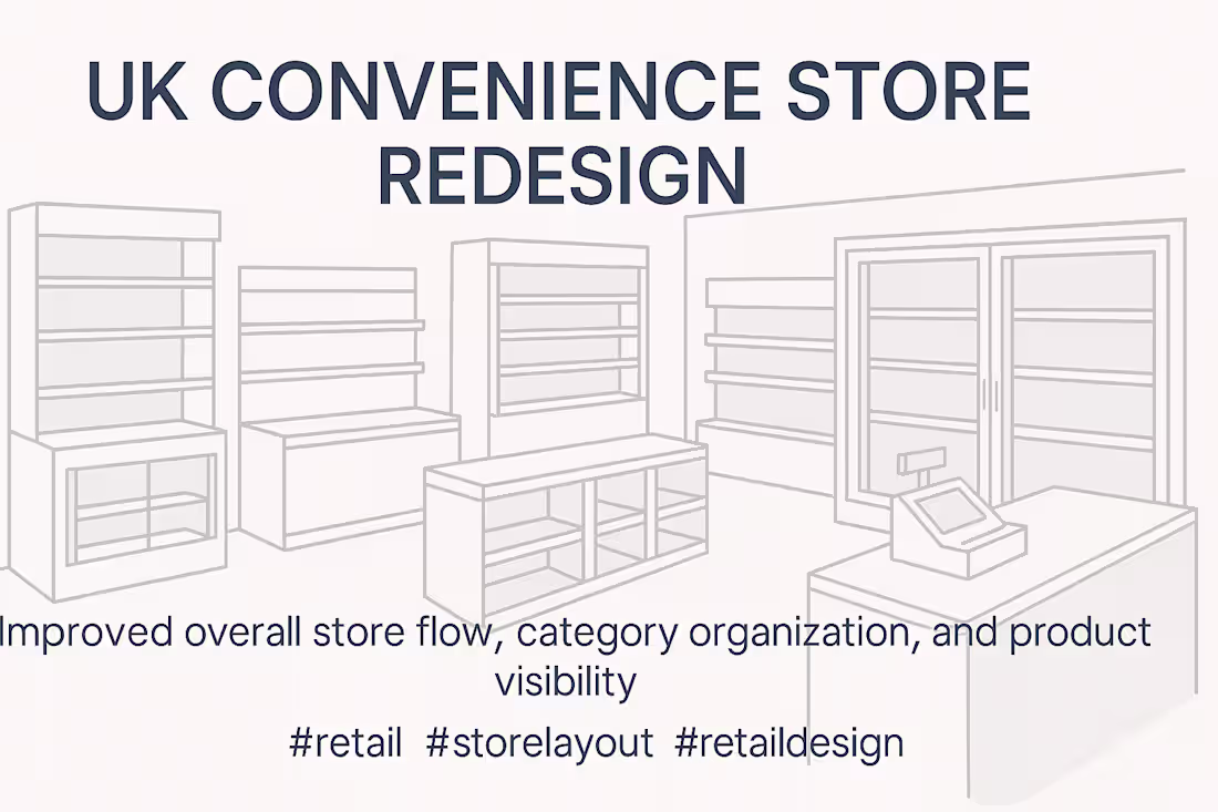 Cover image for Redesigned a UK convenience store layout to improve flow, ca...