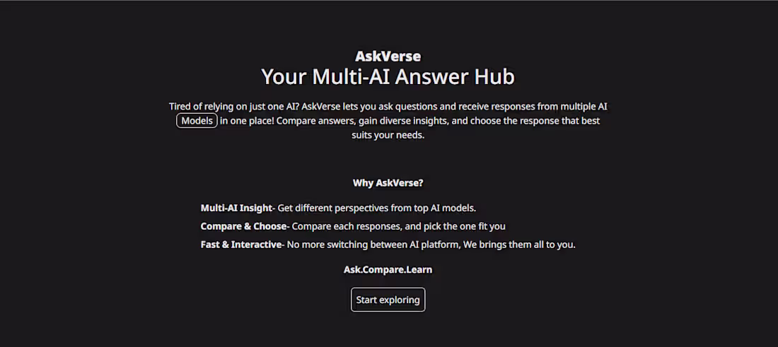 Cover image for AskVerse AI Chat Platform Development