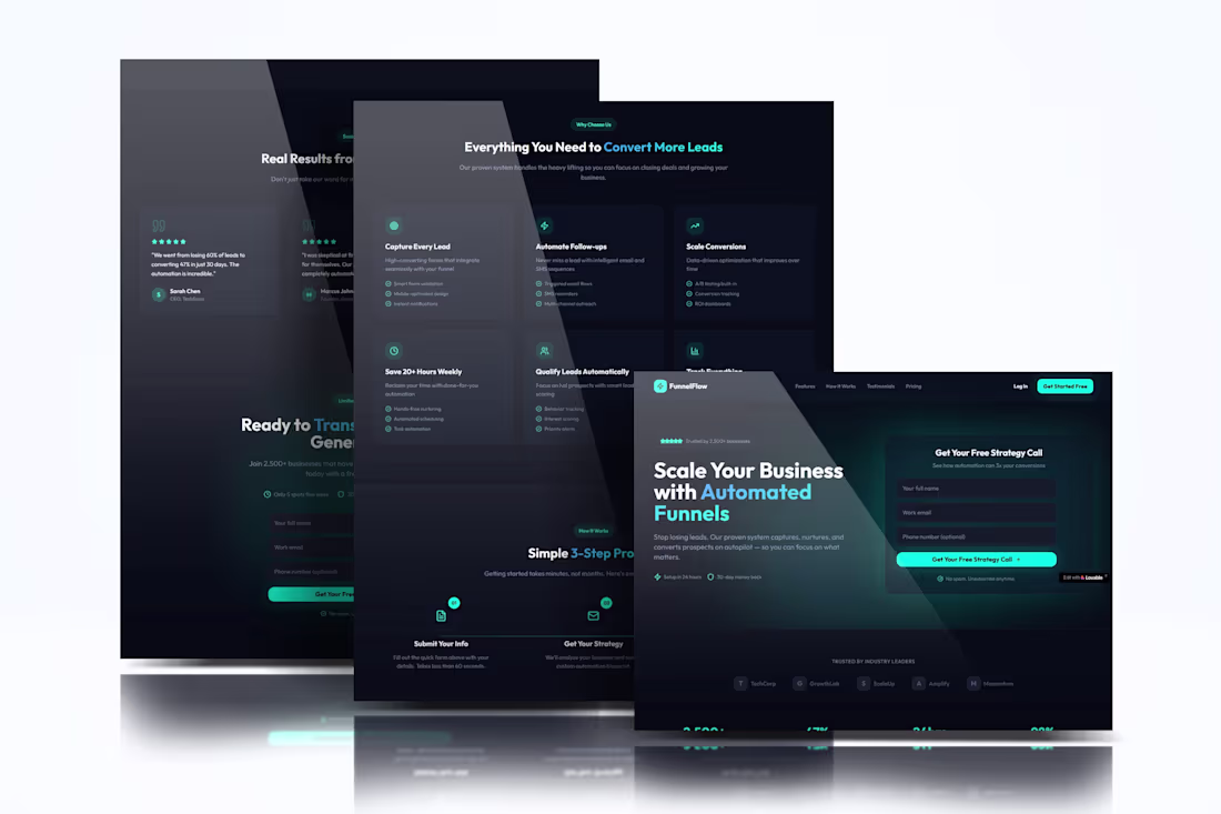 Cover image for 🔥 Designed for Growth: This high-converting landing page mo...