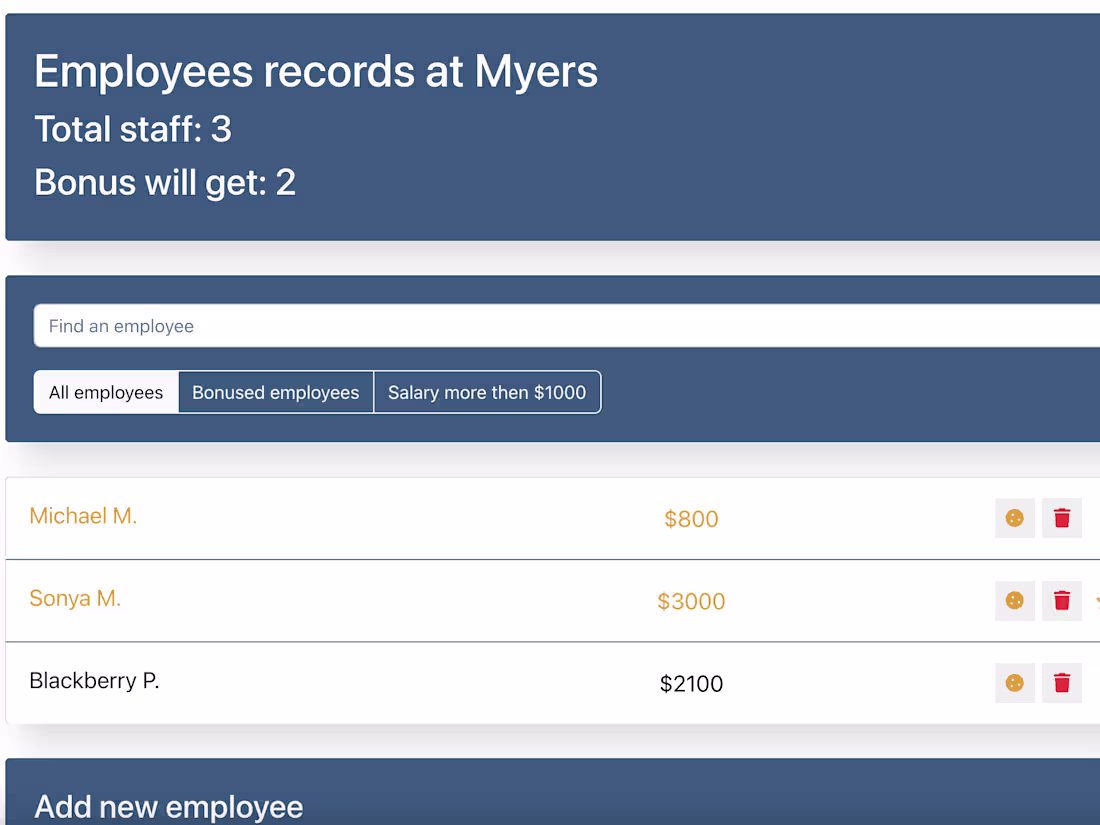 Cover image for Employees Record React App